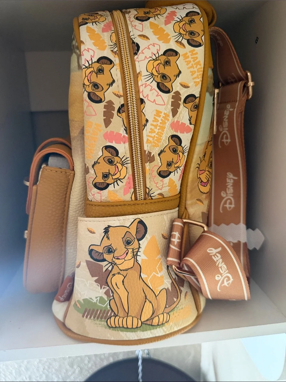 Disney Loungefly Yellow & Cream Simba 'Hakuna Matata' Mini Backpack